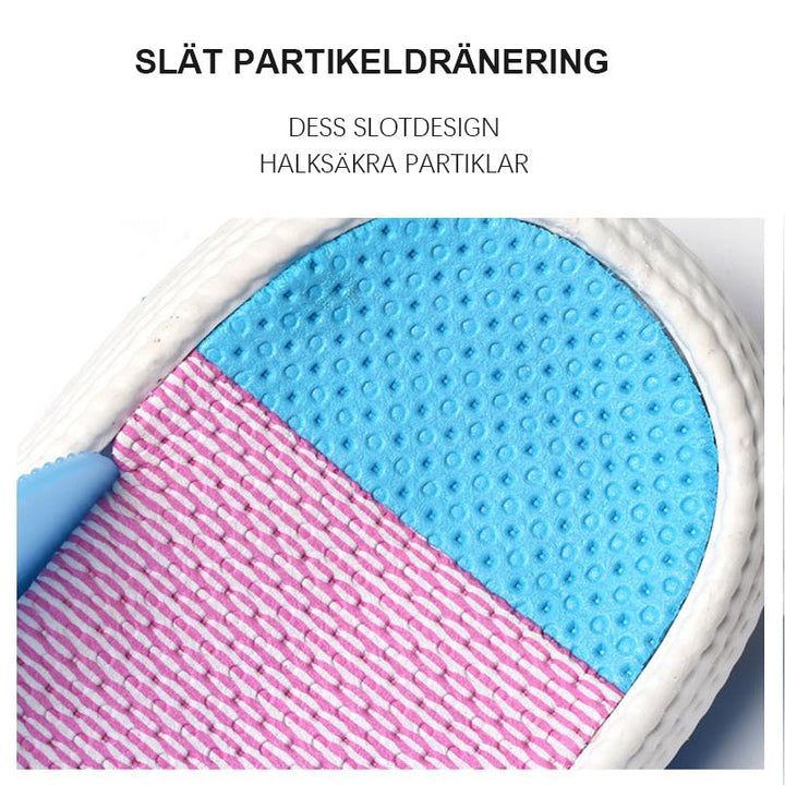 "Dam Soft Rainbow Flip-Flops Sandaler med färgglad design och mjuk EVA-sula, perfekta för både strand och vardagsbruk."