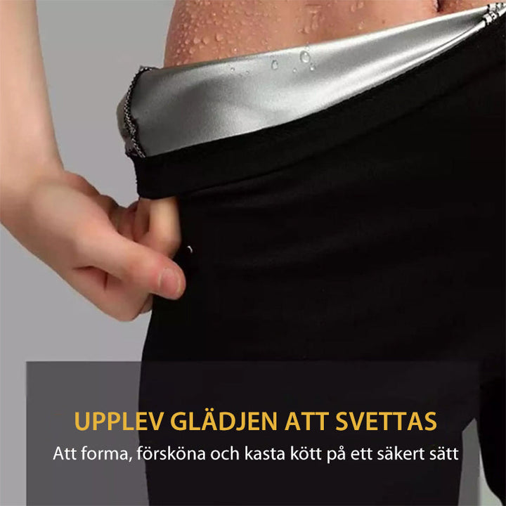 "Dam sporttights korta formande, hög elasticitet, gråa med silverfibermönster, för smickrande och funktionell träning"