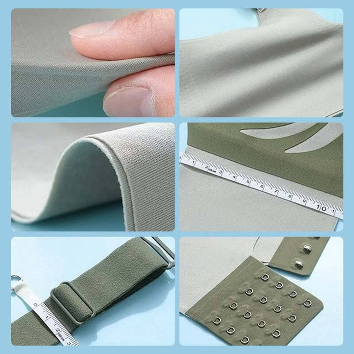 "Dam trådlös push-up BH, Jelly Strip Technology, supermjukt tyg, ljusblå färg, förbättrar kurvor, sömlös silhuett"