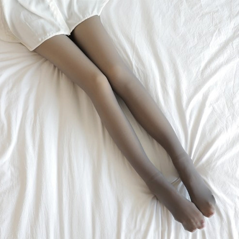 Dam vinter tights i svart, fejk genomskinliga, varma och bekväma, perfekt för att hålla stilen i kallt väder.