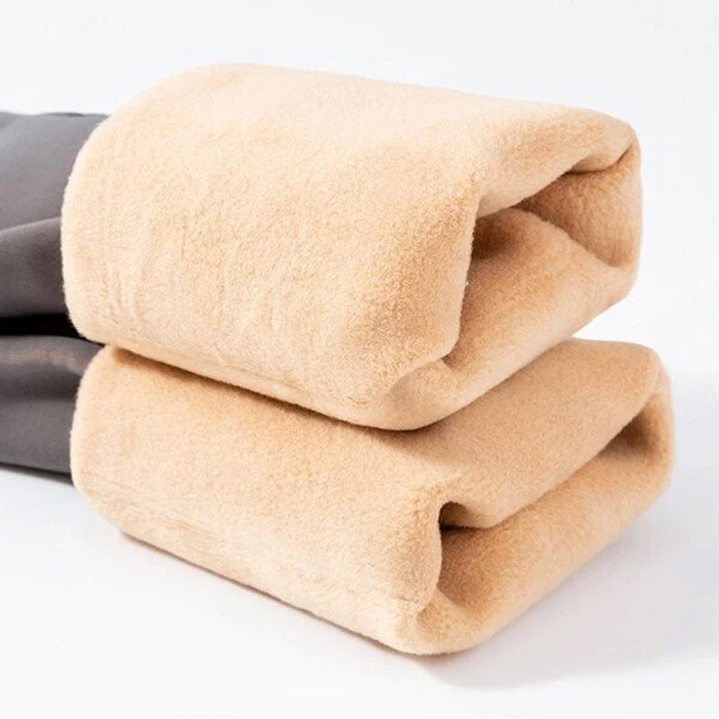 Dam vinter tights i svart, fejk genomskinliga, varma och bekväma, perfekt för att hålla stilen i kallt väder.
