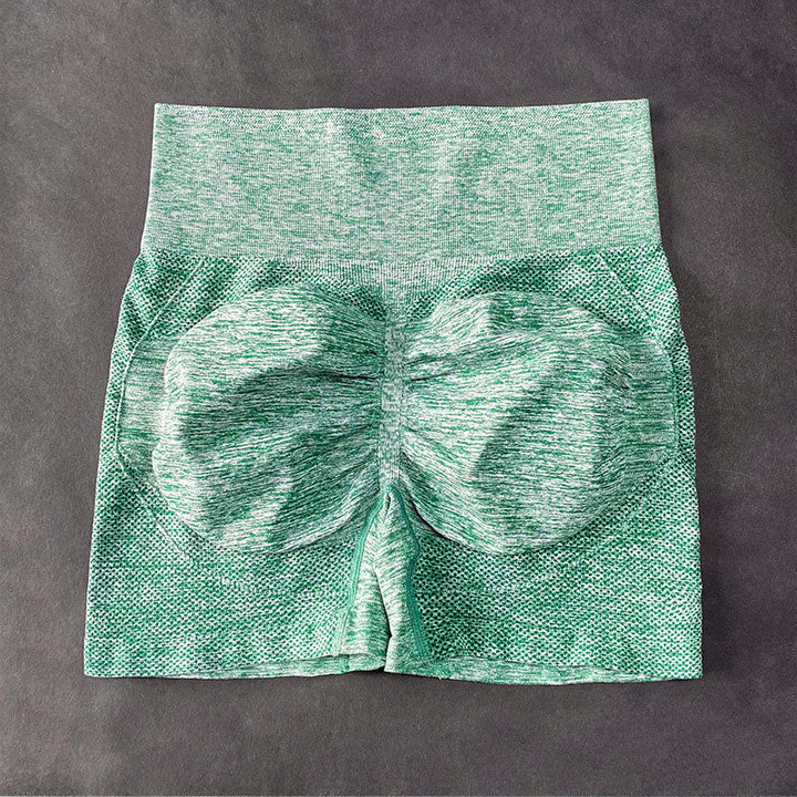 "Dam yoga cykelshorts, hög midja, blå färg, andningsbart tyg, perfekt för träning, utförd i stretchigt material."