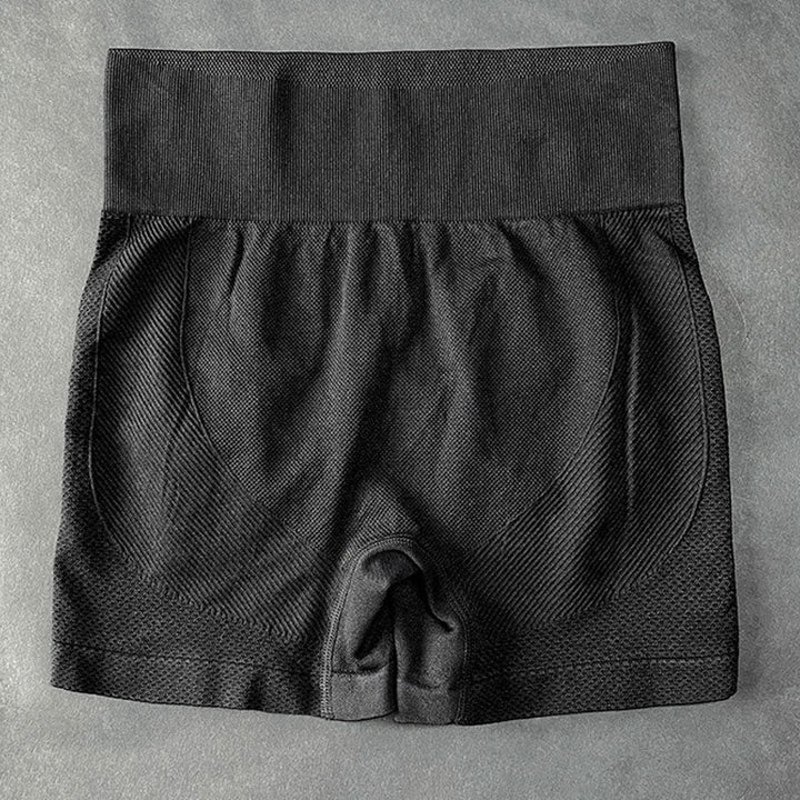 "Dam yoga cykelshorts, hög midja, blå färg, andningsbart tyg, perfekt för träning, utförd i stretchigt material."