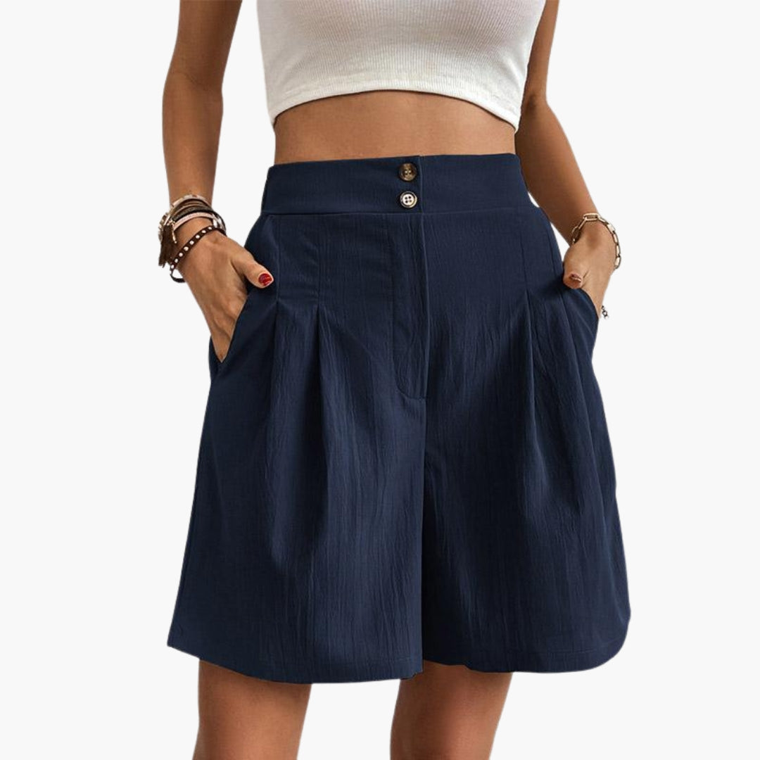 Komfortabla vida dambyxor, hög midja. Perfekta sommarbyxor för en chic stil.