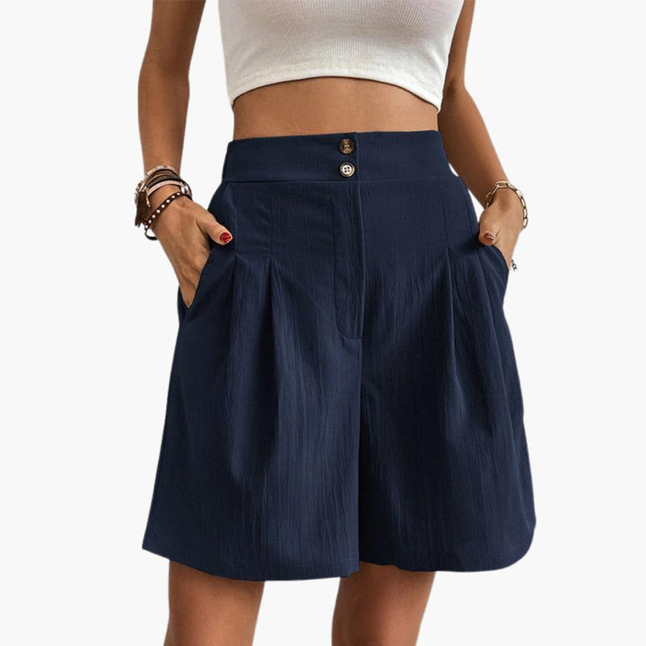 Komfortabla vida dambyxor, hög midja. Perfekta sommarbyxor för en chic stil.