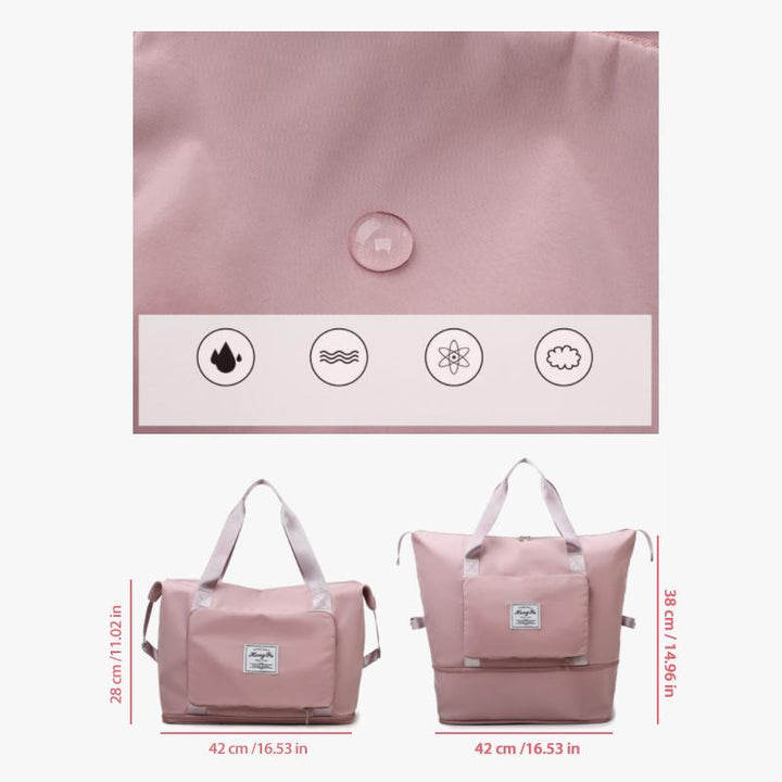 "Damer axelväska i vattentätt oxfordtyg, stor kapacitet, stilren design, lätta remmar och expanderbar botten."