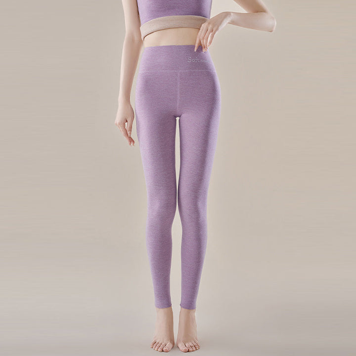 "Damer förtjockade varma leggings, elegant design, smalare look, plyschigt sammet, perfekta för vinter och vardagsbruk."