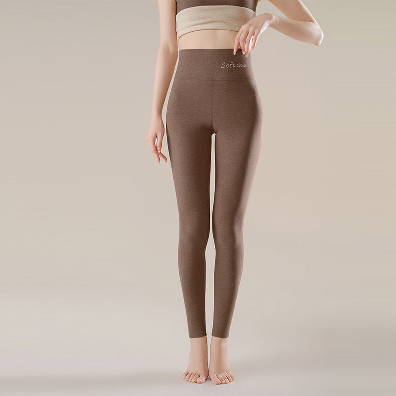 "Damer förtjockade varma leggings, elegant design, smalare look, plyschigt sammet, perfekta för vinter och vardagsbruk."