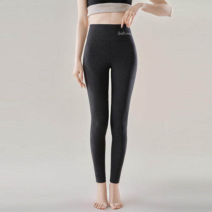 "Damer förtjockade varma leggings, elegant design, smalare look, plyschigt sammet, perfekta för vinter och vardagsbruk."