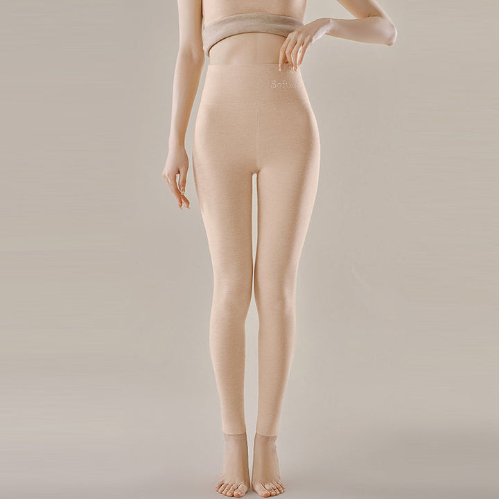 "Damer förtjockade varma leggings, elegant design, smalare look, plyschigt sammet, perfekta för vinter och vardagsbruk."