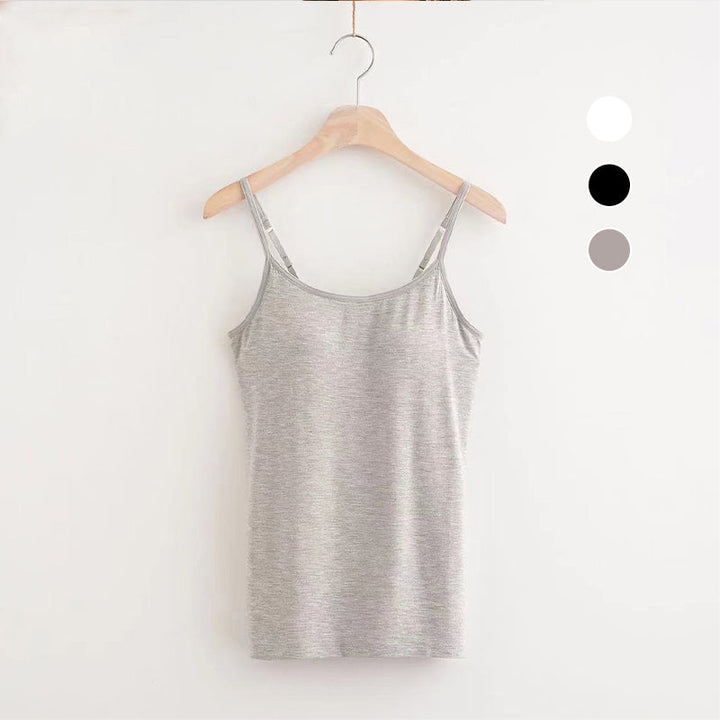 "Damer linne med inbyggd BH, löstsittande, justerbara remmar, designad för komfort och stil, passar under höften."