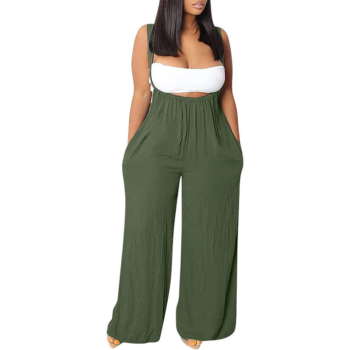 "Damer mjuk enfärgad jumpsuit med löst sittande byxor, stilren och bekväm för alla tillfällen."