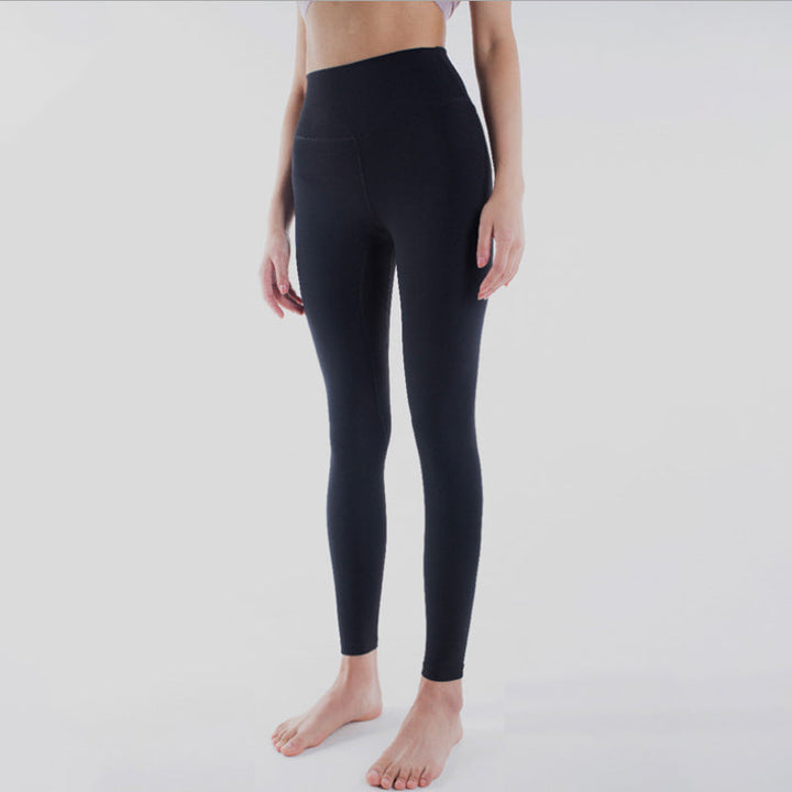 "Damer träningstights hög midja, rumplyftande och texturerad design, perfekt för yoga och gymträning, svart färg."