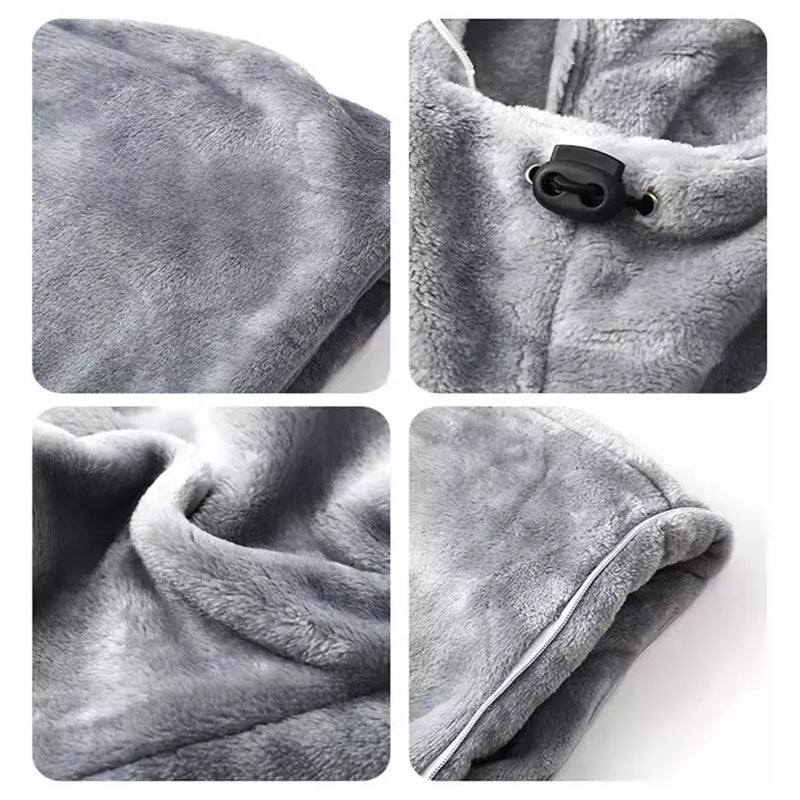 "Damer vinter cykling maskhatt, anti-dimma flanell i grå, skyddar mot kyla och dimma med elegant stil."