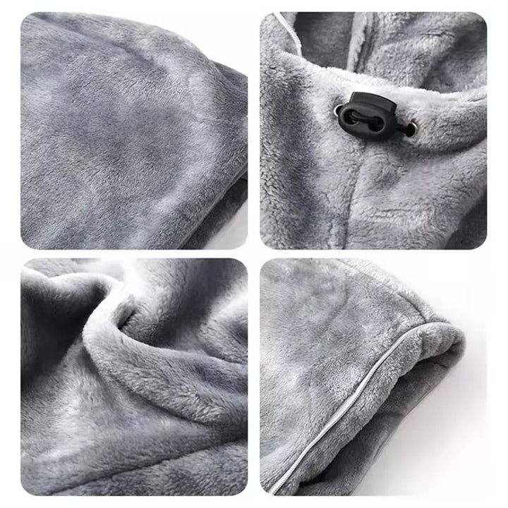 "Damer vinter cykling maskhatt, anti-dimma flanell i grå, skyddar mot kyla och dimma med elegant stil."