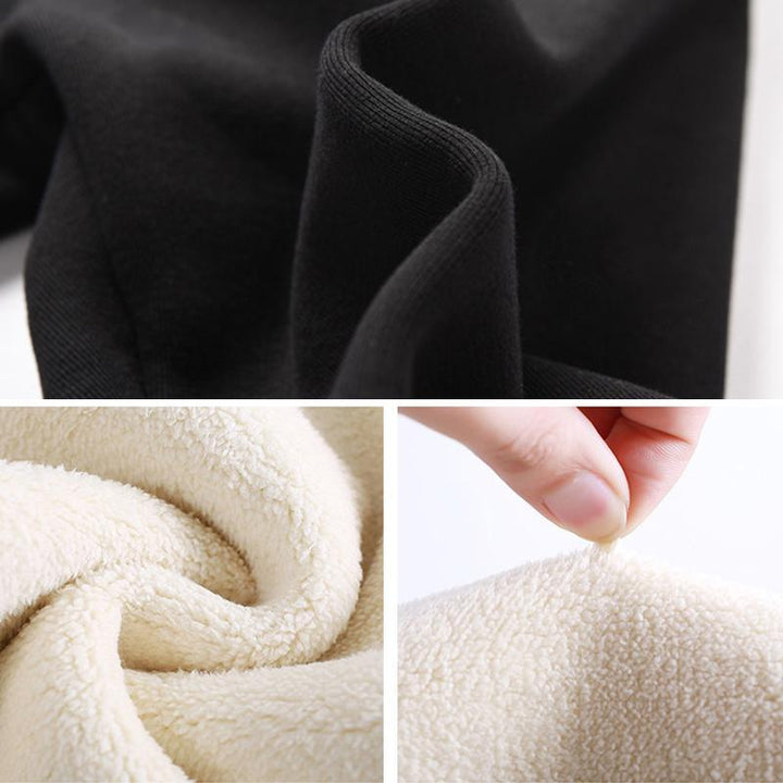 "Damer vinter varma tjocka kashmirleggings, fleece-fodrad design, ankel-längd, svart och grå för stil och värme."