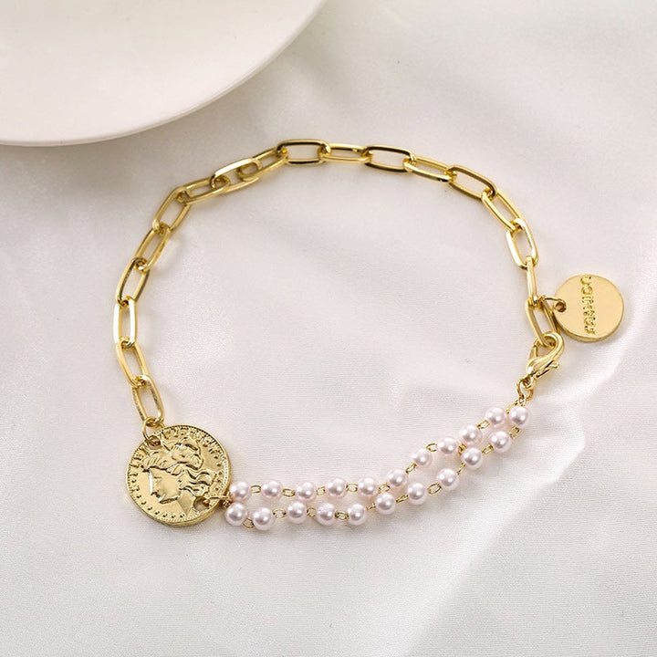 Damer zirkonblad armband med högpolerad finish, elegant design; perfekt accessoar för stilmedvetna kvinnor.