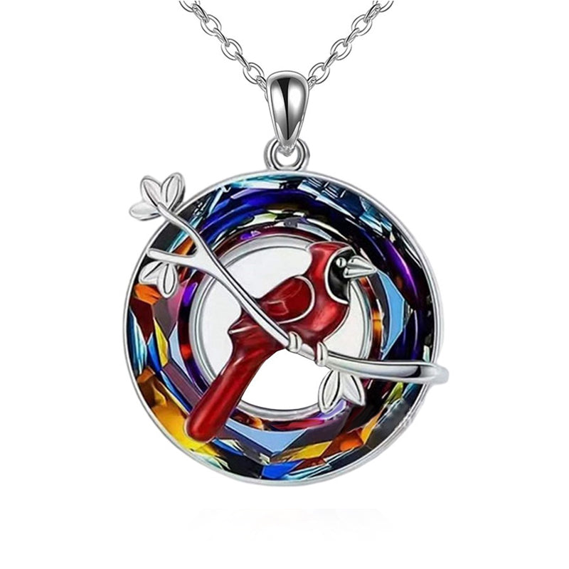 "Damhalsband med livets träd, kristallaccenter och smidig legering, symboliserar positiv energi och stil."