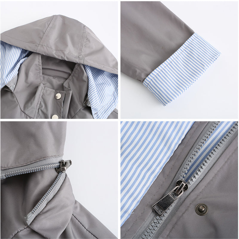 "Dams vattentät mellanlång trenchcoat med dragsko, elegant stil, vinröd färg, praktisk och trendig för alla väder."