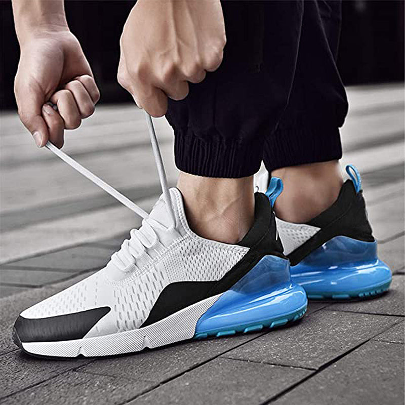 "Damsneakers sommar mesh luftkudde sula, vit och rosa; lätt, andas material, snygg design, perfekt för aktiv livsstil."
