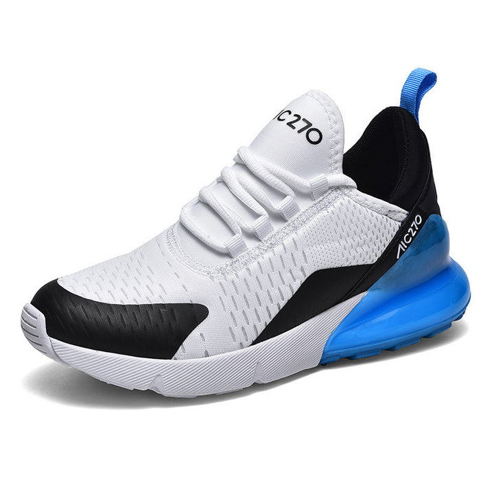 "Damsneakers sommar mesh luftkudde sula, vit och rosa; lätt, andas material, snygg design, perfekt för aktiv livsstil."