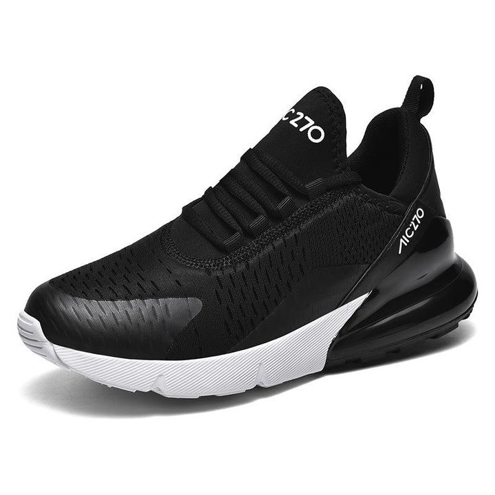 "Damsneakers sommar mesh luftkudde sula, vit och rosa; lätt, andas material, snygg design, perfekt för aktiv livsstil."
