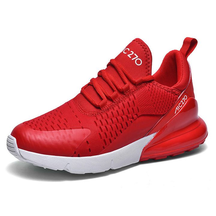 "Damsneakers sommar mesh luftkudde sula, vit och rosa; lätt, andas material, snygg design, perfekt för aktiv livsstil."