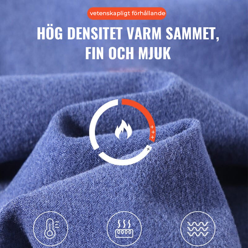 "Damspecifika självuppvärmande vinterleggings i svart, hög midja, ullfodrade för komfort och värme under kalla vintrar."