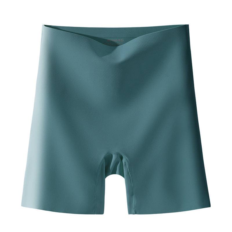 "Damspecifika sömlösa slipshorts i beige, eleganta och anti-skav med komfortabel passform och lätt kompression."