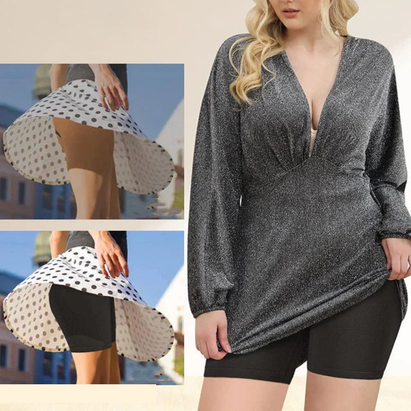 "Damspecifika sömlösa slipshorts i beige, eleganta och anti-skav med komfortabel passform och lätt kompression."