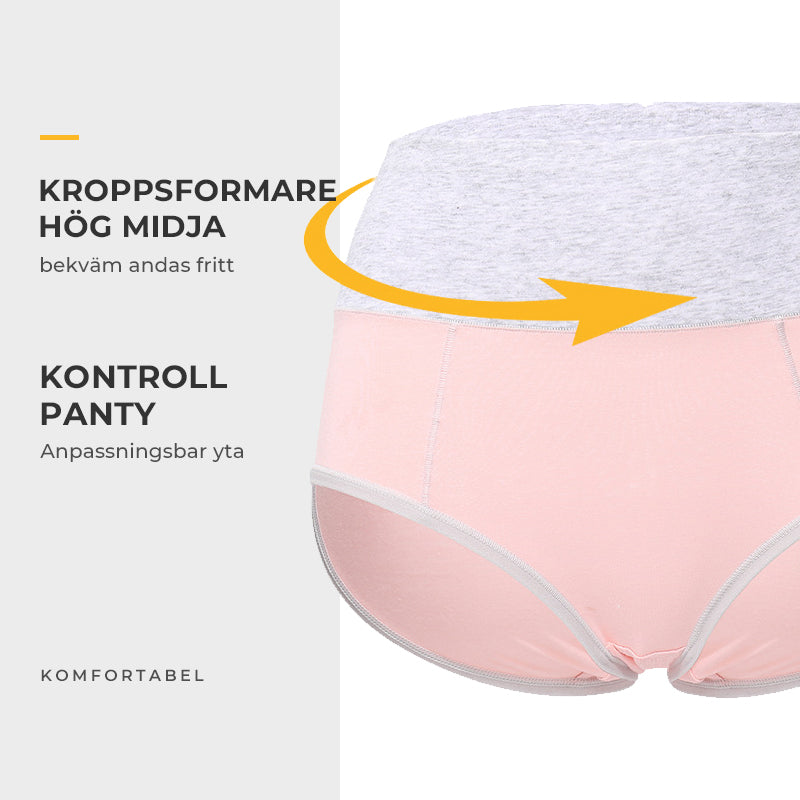 "Damtrosor i plusstorlek med hög midja, bomull, bekväma, flerfärgade, erbjuder full täckning och stöd för vardagsbruk."