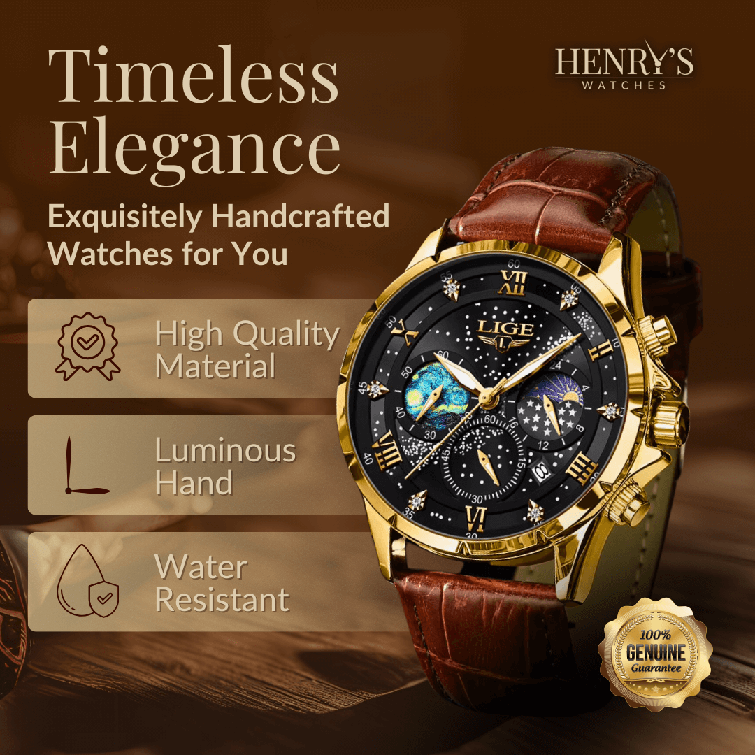 Elegant Moonphase Klocka