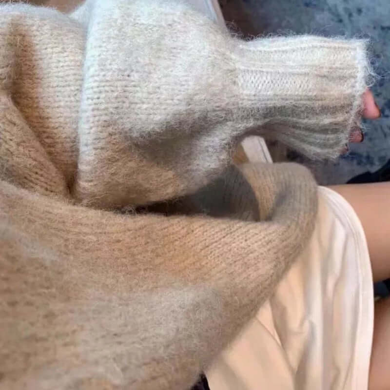 Varm och mysig tjock stickad cardigan för damer