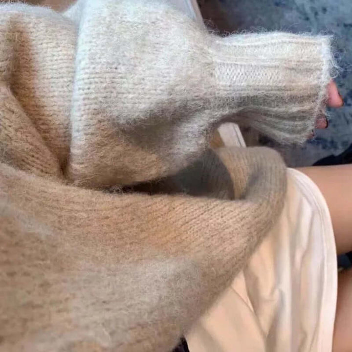 Varm och mysig tjock stickad cardigan för damer