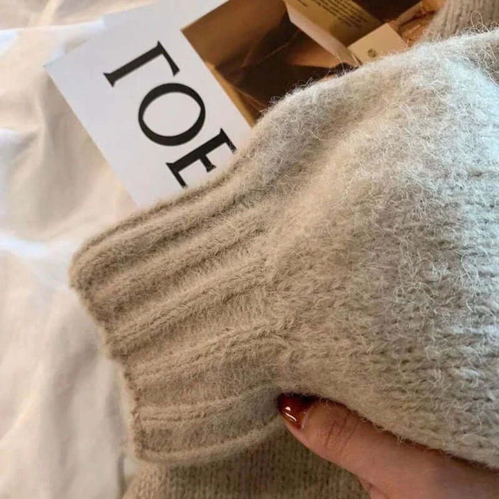 Varm och mysig tjock stickad cardigan för damer