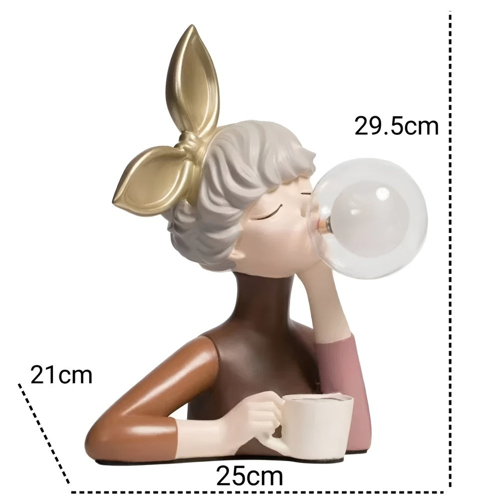 Bordslampa BubbleFairies, skapar förtrollande belysning. Sagolik figurlampa med älvor för barnrum & present.