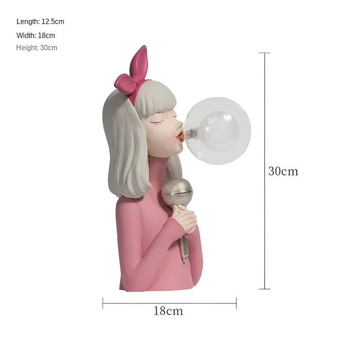 Elegant BubbleFairies bordslampa, med älvfigurer. Dekorativ heminredning & mysig nattlampa. USB & touchkontroll.
