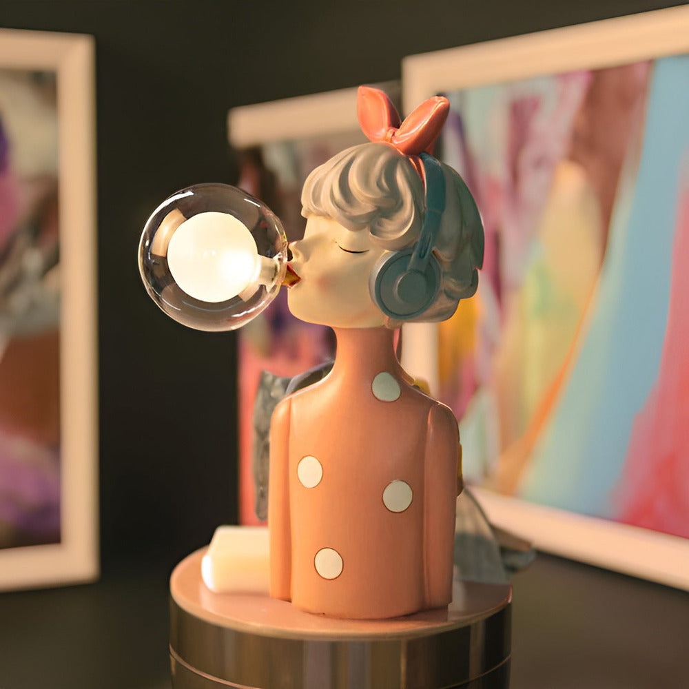 Förtrollande BubbleFairies figurlampa, en dekorativ USB-bordslampa för heminredning & barnrum. Perfekt present.