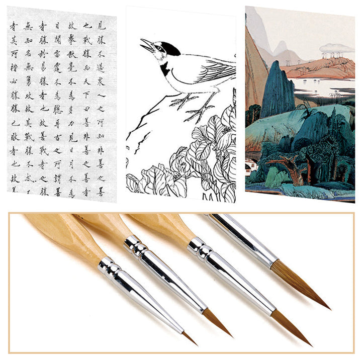 "Detaljpenselsats med 11 precisionsborstar, ergonomiska trähantag, perfekt för konstmålning och modellering."