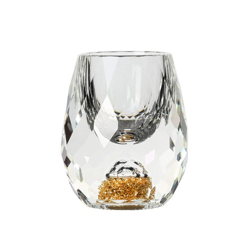 "Diamantformade stamlösa vinglas, elegant regnbågseffekt, stabil bas, högkvalitativa glas för hem och fest"