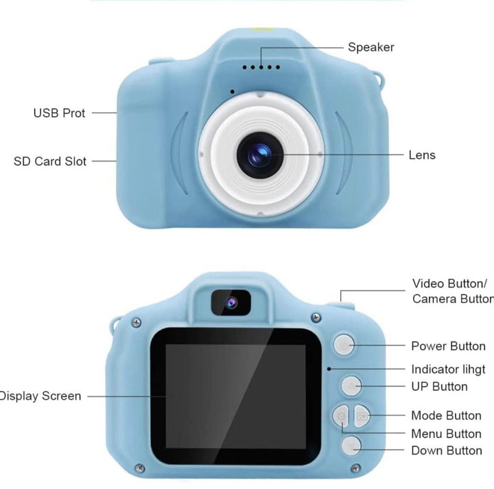Kompakt digitalkamera, perfekt present för både barn och vuxna. Fånga ögonblick med foto- och videofunktion.