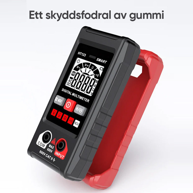 "Digital multimeter för elektrisk mätning, med smart autoläge, stor display och robust design för exakta och snabba resultat.