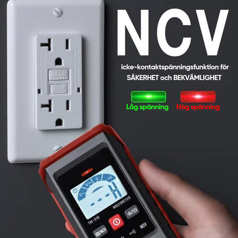 "Digital multimeter för elektrisk mätning, med smart autoläge, stor display och robust design för exakta och snabba resultat.