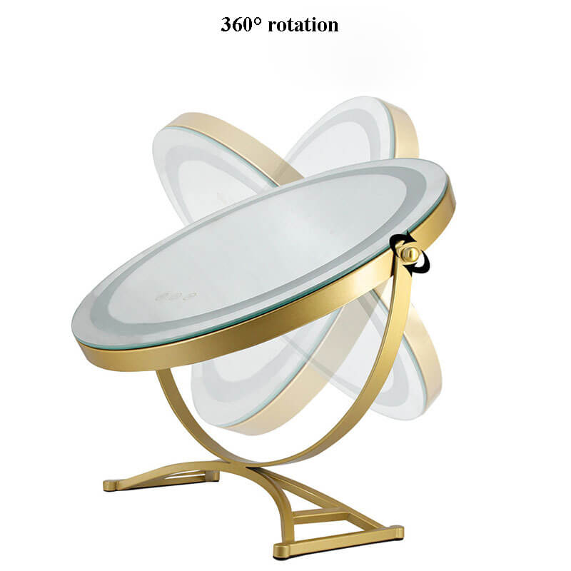 Snygg dimbar LED sminkspegel, 360° rotation, touch & 3 ljuslägen. Optimal sminkbelysning.