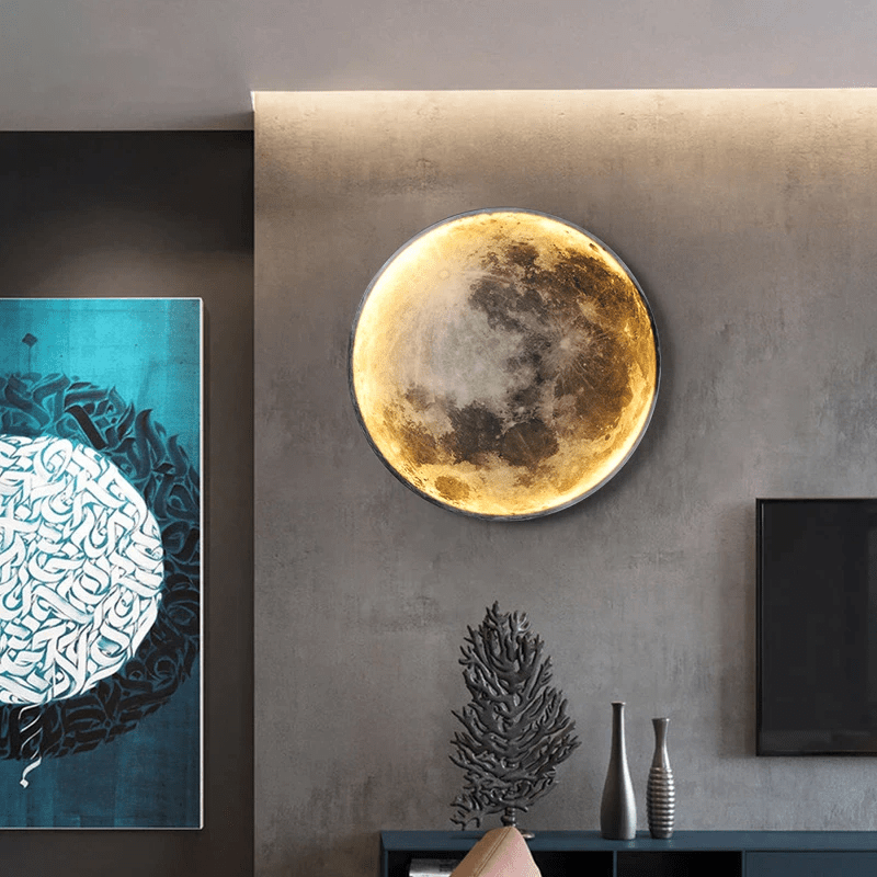 Månatmosfärslampa med dimbar funktion. Perfekt för mysig vardagsrumsbelysning & avkopplande nattlampa.