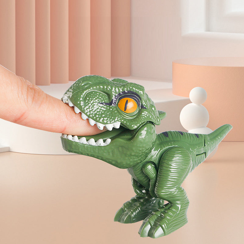 Dinosaurie-fingerdockor i plast för barn, detaljerade och färgglada, idealiska för kreativ lek med Jurassic World-tema.