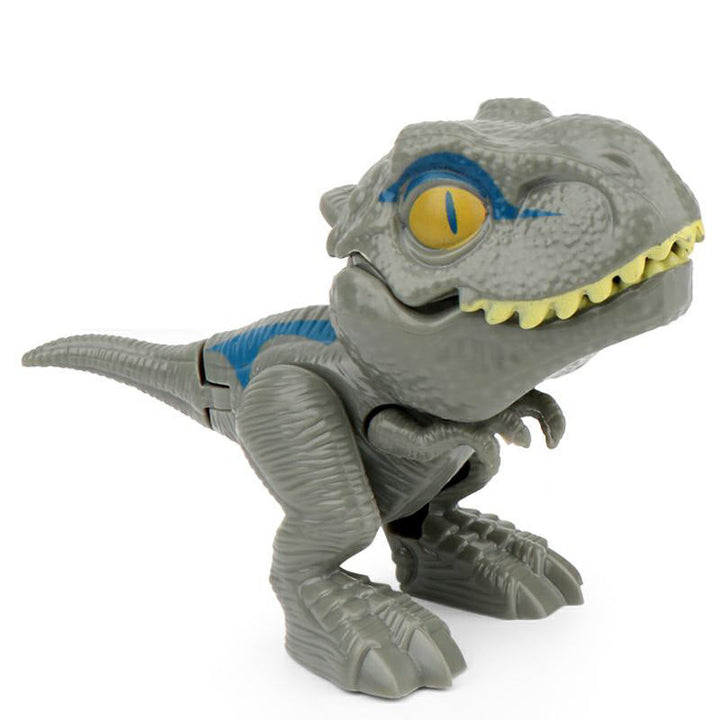 Dinosaurie-fingerdockor i plast för barn, detaljerade och färgglada, idealiska för kreativ lek med Jurassic World-tema.