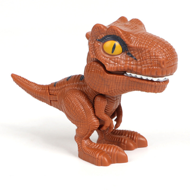 Dinosaurie-fingerdockor i plast för barn, detaljerade och färgglada, idealiska för kreativ lek med Jurassic World-tema.