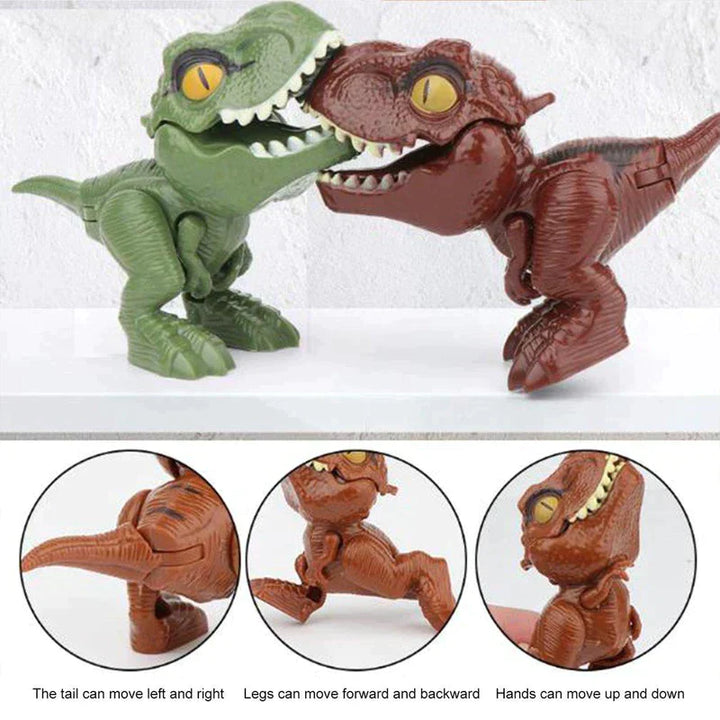 Dinosaurie-fingerdockor i plast för barn, detaljerade och färgglada, idealiska för kreativ lek med Jurassic World-tema.