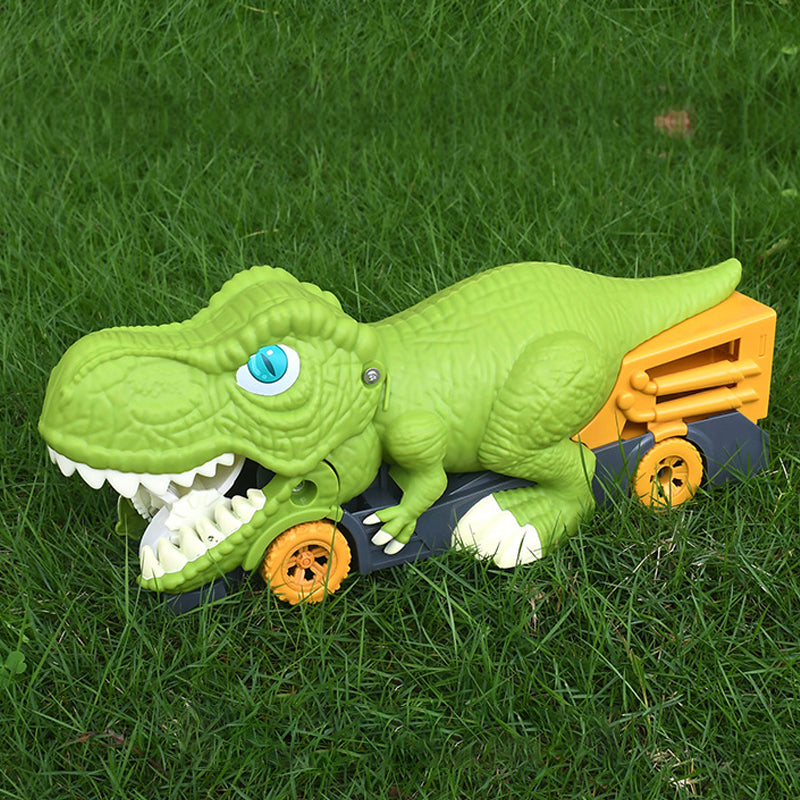 "Dinosaurielastbil med leksaksbilar, levande textur, svältfunktion för barn från 3 år, perfekt lärande genom lek."